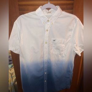 Hollister button down shirt with blue ombré